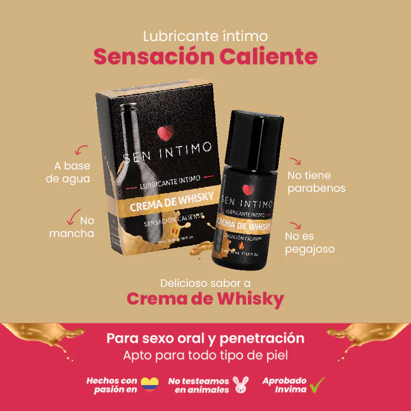 Lubricante Caliente Crema De Whisky 30ml Sen Intimo - Image 4