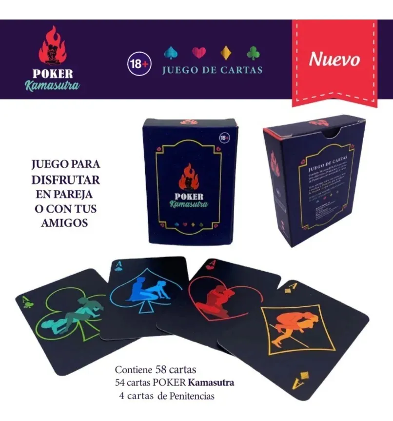 Juego de Cartas Poker Kamasutra Heterosexual - Image 3