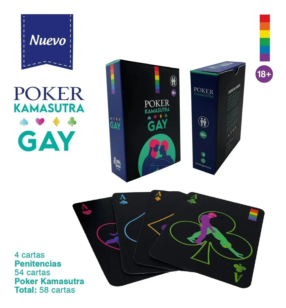 Juego de Cartas Poker Kamasutra Gay - Image 4
