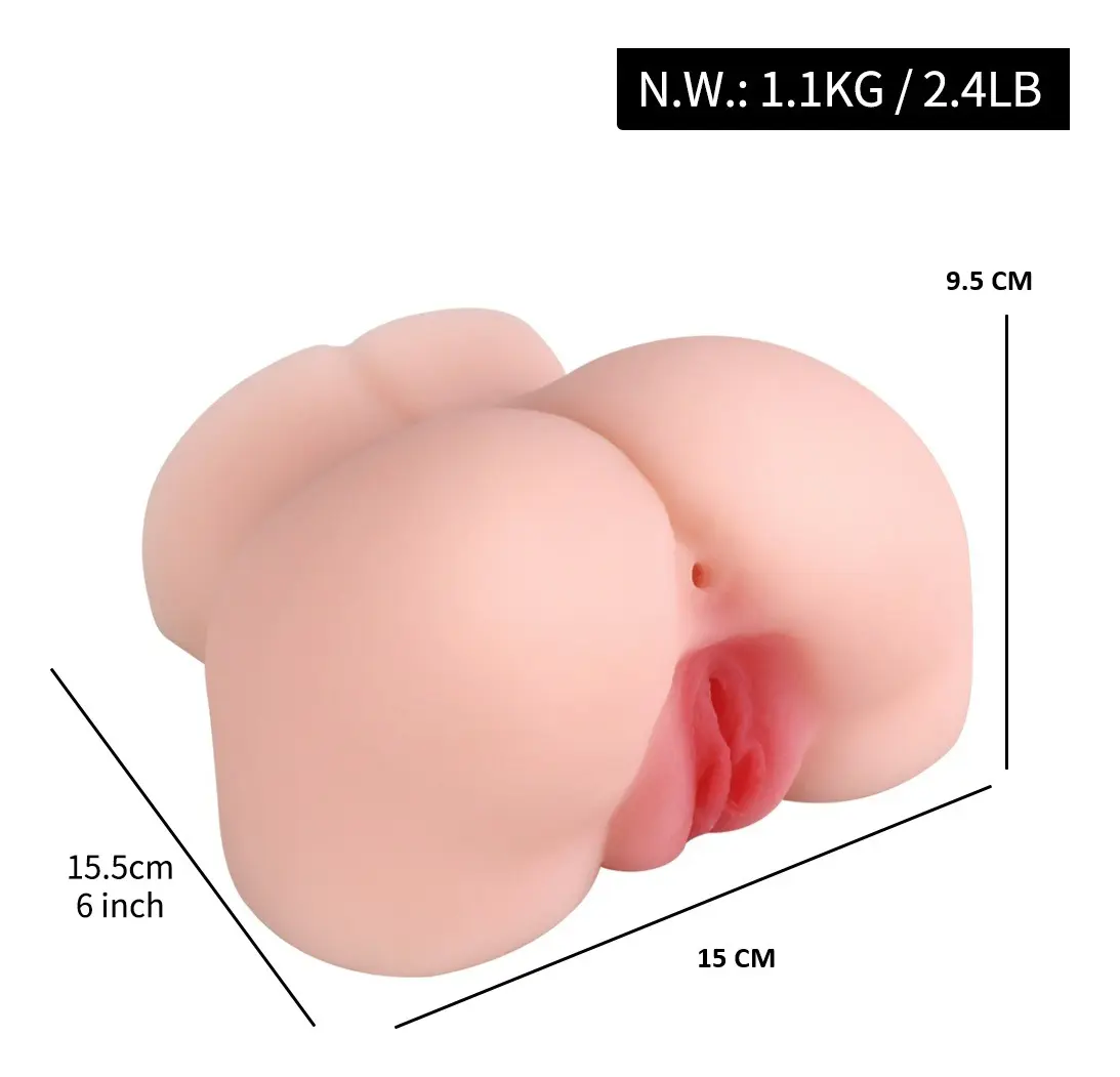 masturbador ano y vagina de silicona medidas