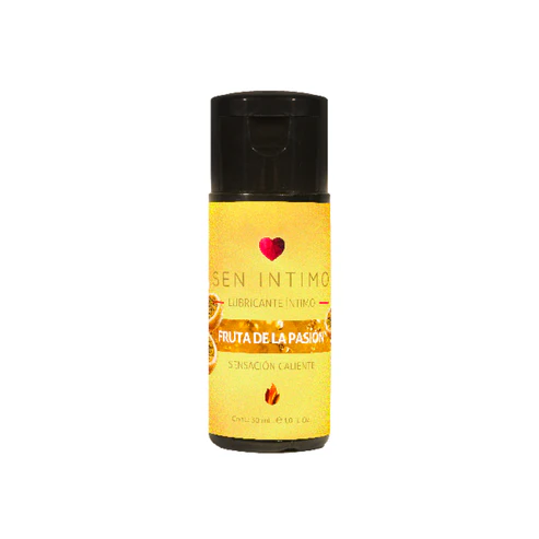 Botella Lubricante íntimo efecto caliente Sen Íntimo sabor maracuyá de 30 ml